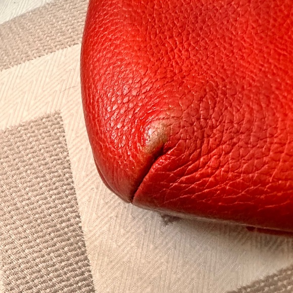 MCM Red-Orange Leather Flap Shoulder bag - Picture 9 of 15